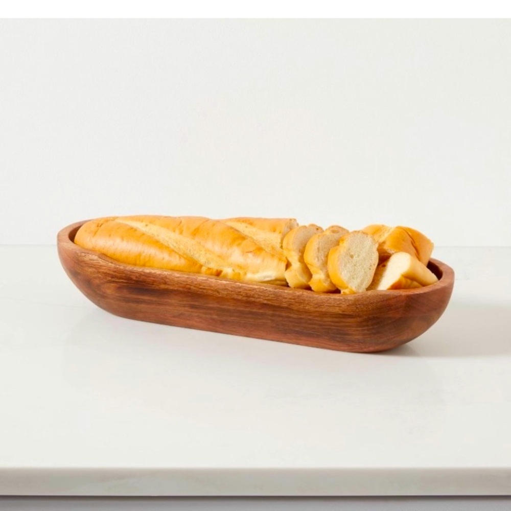 Rustic Wooden Serving Bowl - Picture 6 of 16